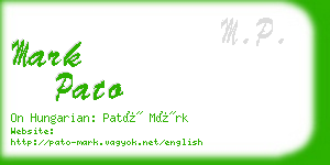 mark pato business card